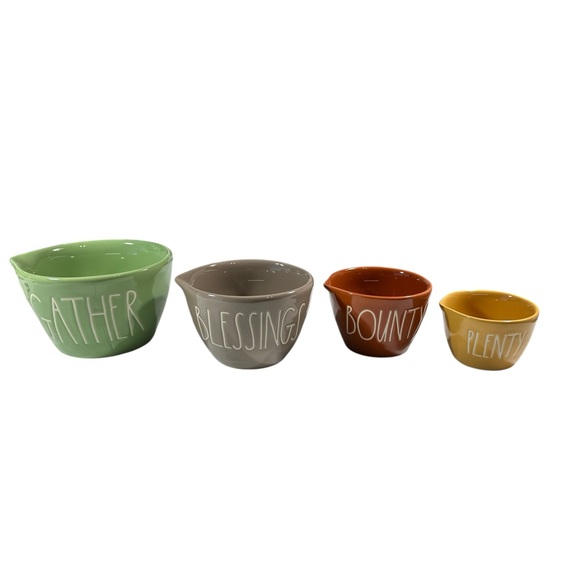 NEW Rae Dunn FALL THEMED Measuring Cup Set/4 - Picture 3 of 5